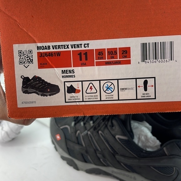 Merrell Moab Vortex Work Composite toe shoes size 11W NIB - Picture 8 of 8
